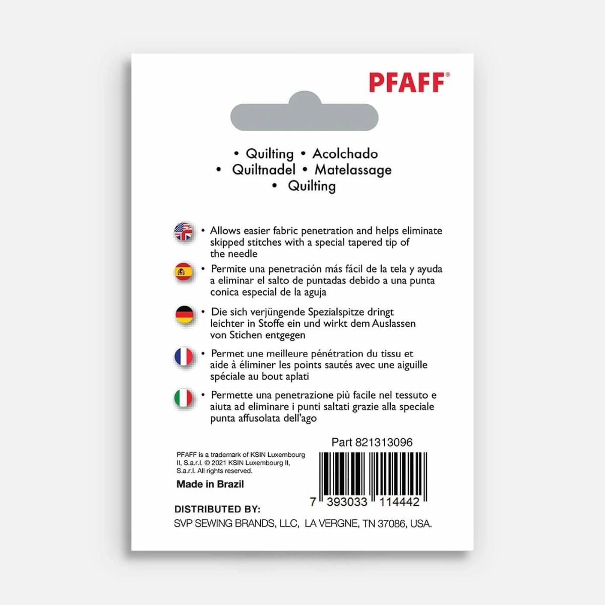 Pfaff Sewing Machine Quilting Needles