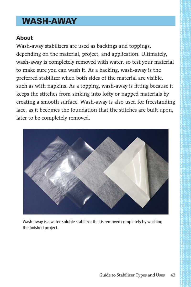 Pocket Guide to Stabilizers Carry-Along Reference Guide - Quality Sewing & Vacuum