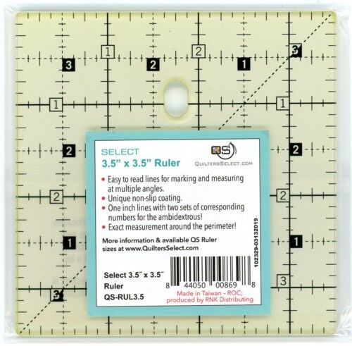 3n1 Half Square Combo Non-slip Quilting Ruler By Quilters Select