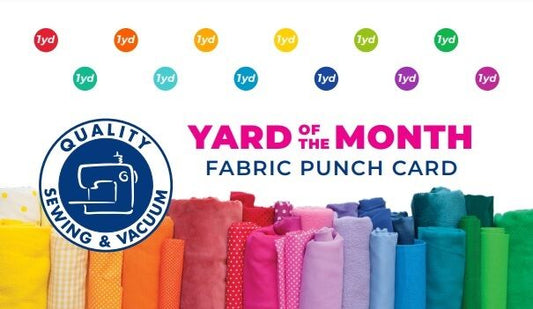 QSV Yard of the Month Fabric Punch Card
,