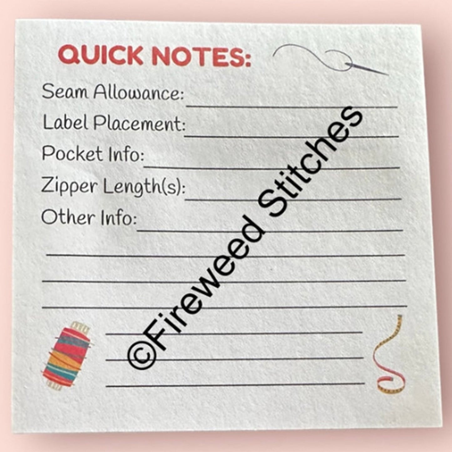 Quick Notes Sticky Pad