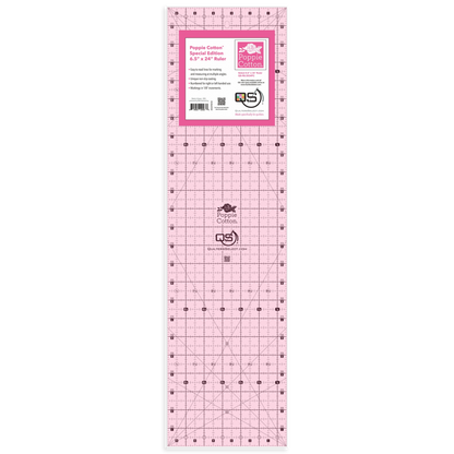 Quilters Select Pink Non-Slip Ruler by Poppie Cotton (4 Sizes)