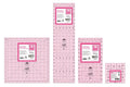 Quilters Select Pink Non-Slip Rulers, Poppie Cotton Edition - 4 Sizes Available