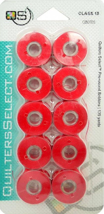 Quilters Select Prewound Bobbins- Class 15