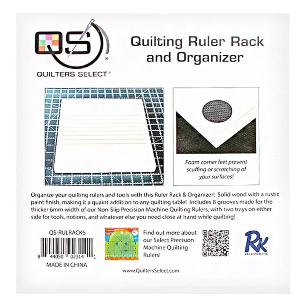 Quilters Select Quilting Ruler Rack & Organizer 6mm
