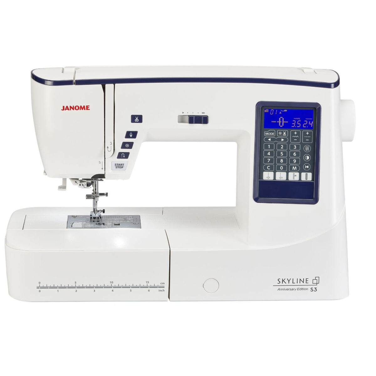 Janome Skyline S3 Anniversary Edition sewing machine front view