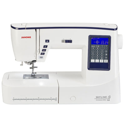 Janome Skyline S3 Anniversary Edition sewing machine front view