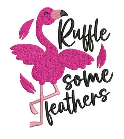 Sassy Flamingos Embroidery Design