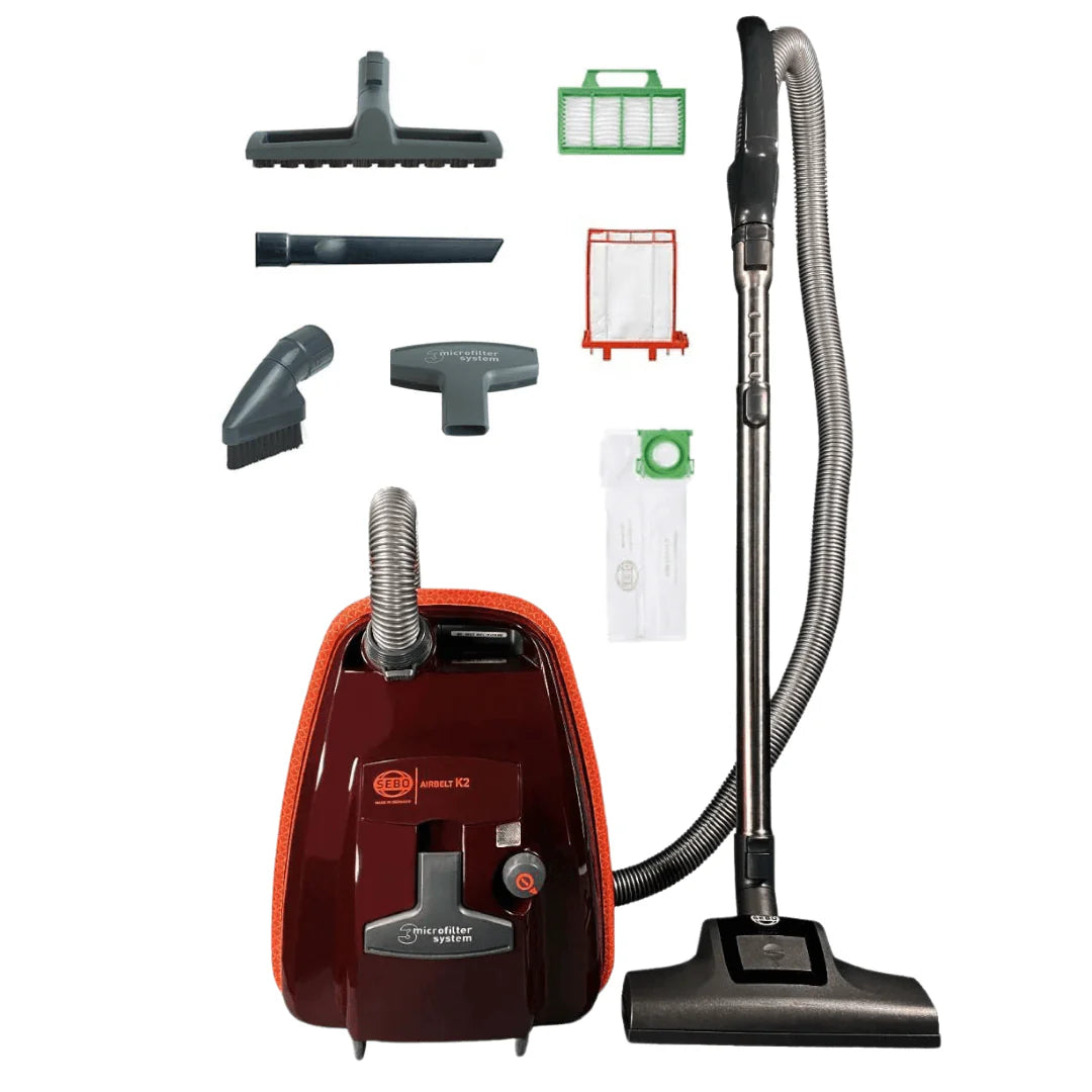 Sebo Airbelt K2 Turbo Canister Vacuum-Cherry