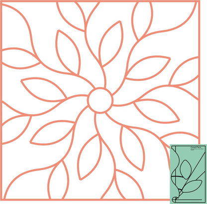 Sew Steady Design Coral Fern Template - Quality Sewing & Vacuum