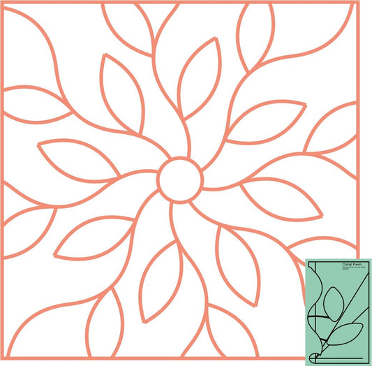Sew Steady Design Coral Fern Template - Quality Sewing & Vacuum