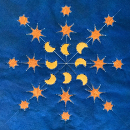 ,,,,,,,,,,,,,,,,,,,,,Sew Steady Starry Nights Ruler Work and Embroidery Club