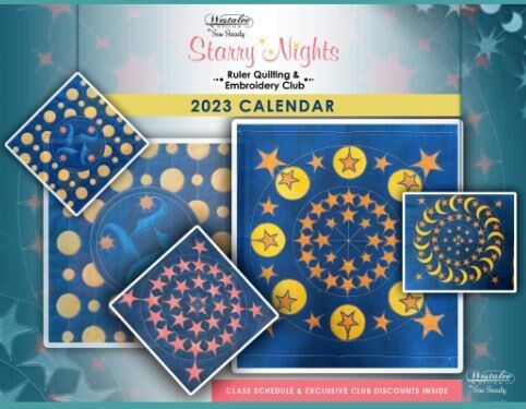 Sew Steady Starry Nights Ruler Work and Embroidery Club