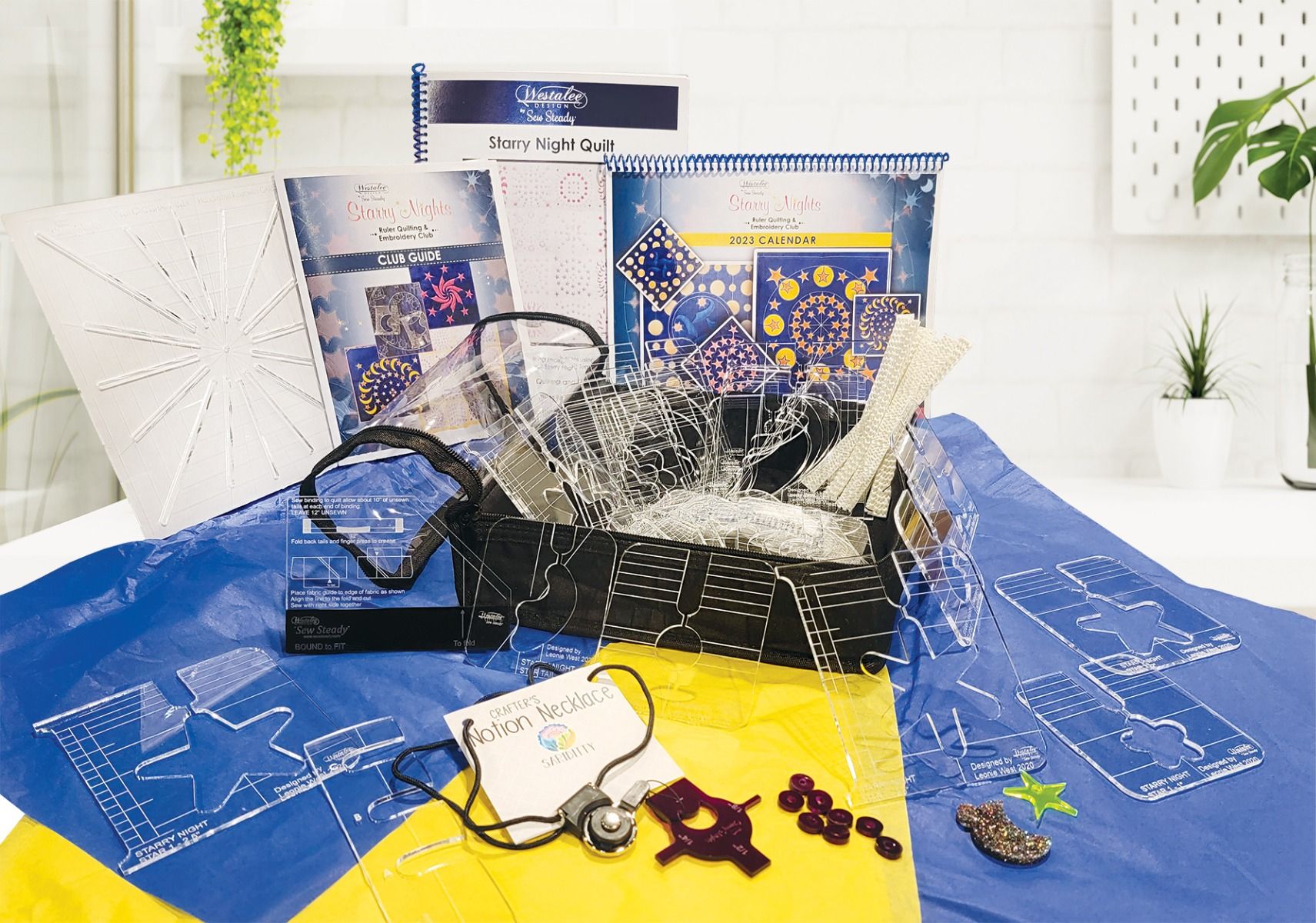 Sew Steady Starry Nights Ruler Work and Embroidery Club