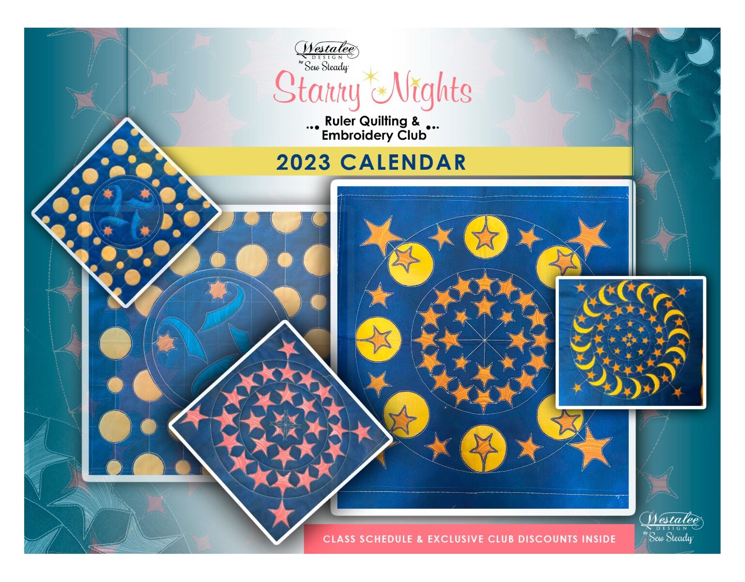 Sew Steady Starry Nights Ruler Work and Embroidery Club