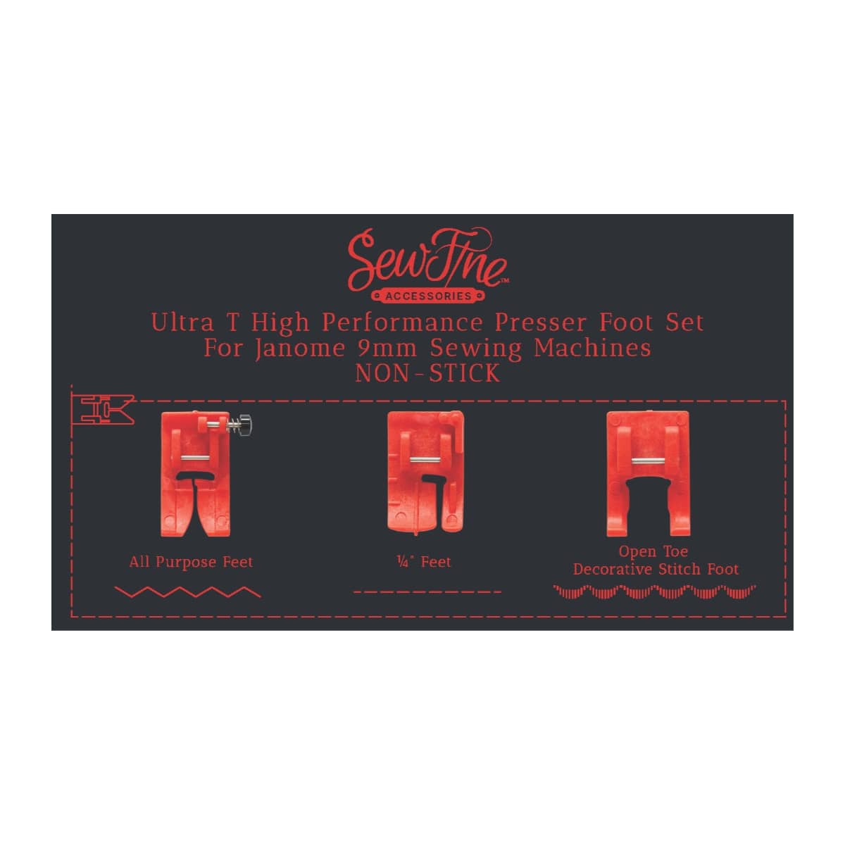 SewFine Ultra T High Performance Foot Set (3)