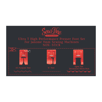 SewFine Ultra T High Performance Foot Set (3) - Quality Sewing & Vacuum