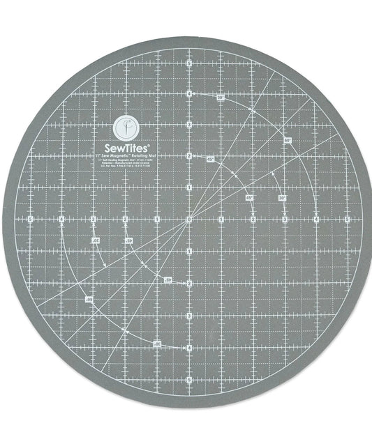 SewTites Sew Magnetic 11" Rotating Self-Healing Cutting Mat - Quality Sewing & Vacuum