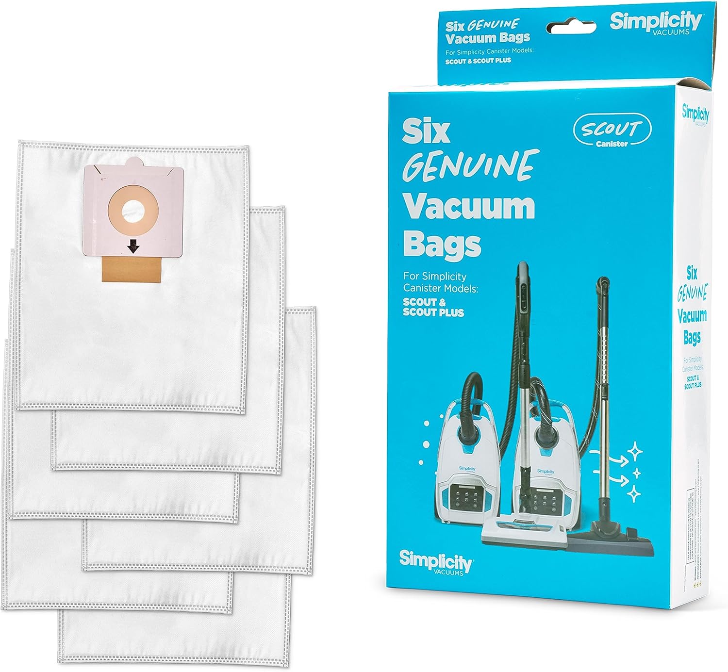 Simplicity Hiflow Hepa Bag 6Pk Scout Scoutplus