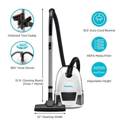 Simplicity Jill Canister Vacuum Included Tools