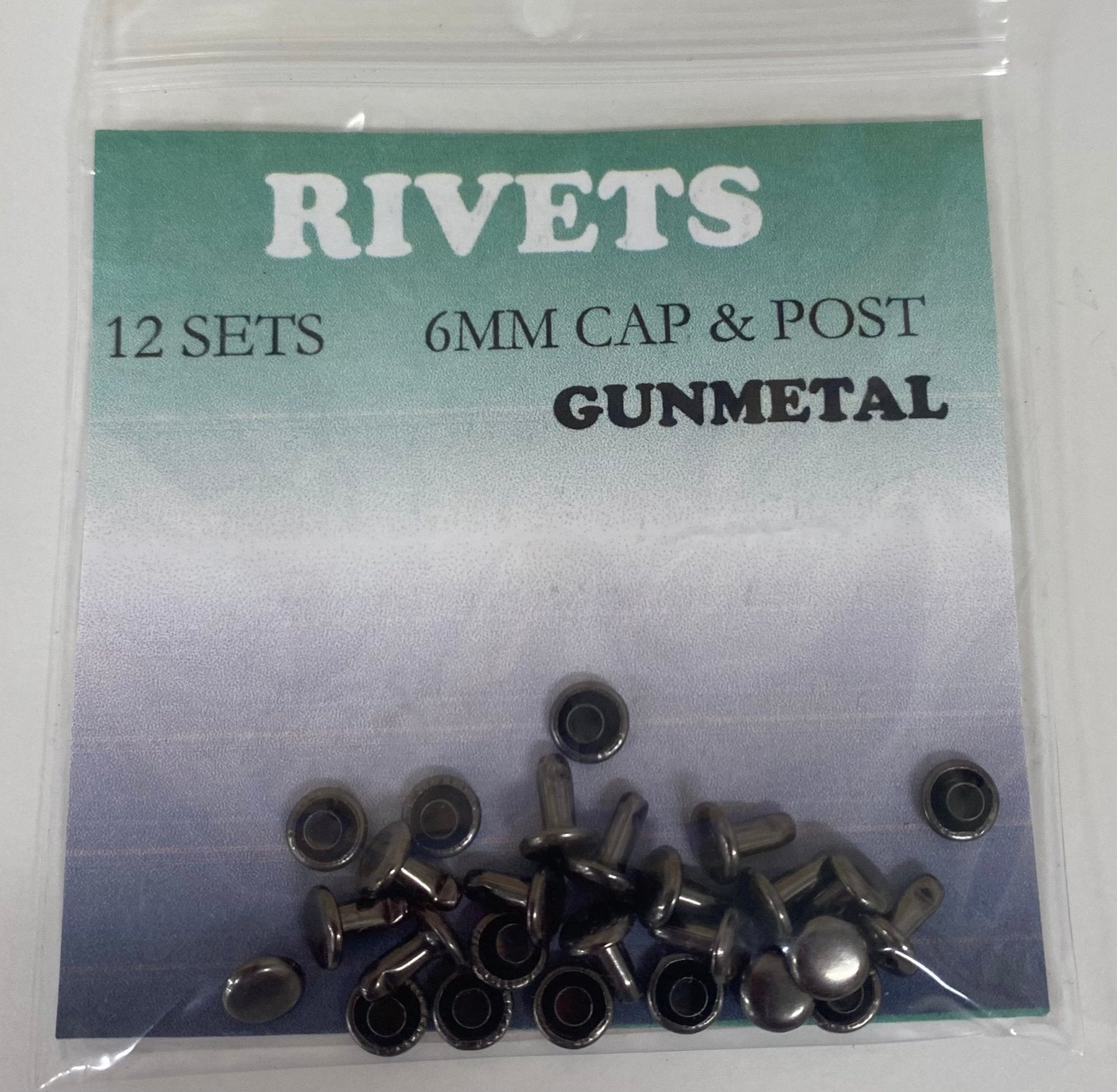 Small 6mm Rivets, 12 Sets