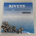 Small 6mm Rivets, 12 Sets