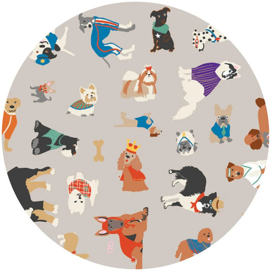 Splash Fabric Beach Dog Laminated Cotton