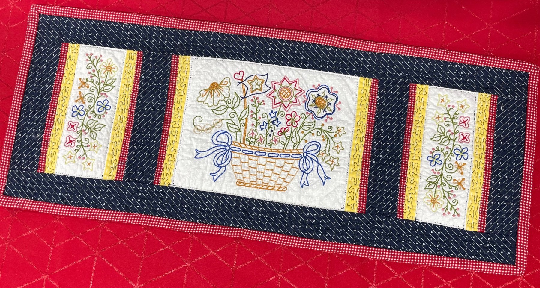 Summertime Basket of Flowers Table Runner Class