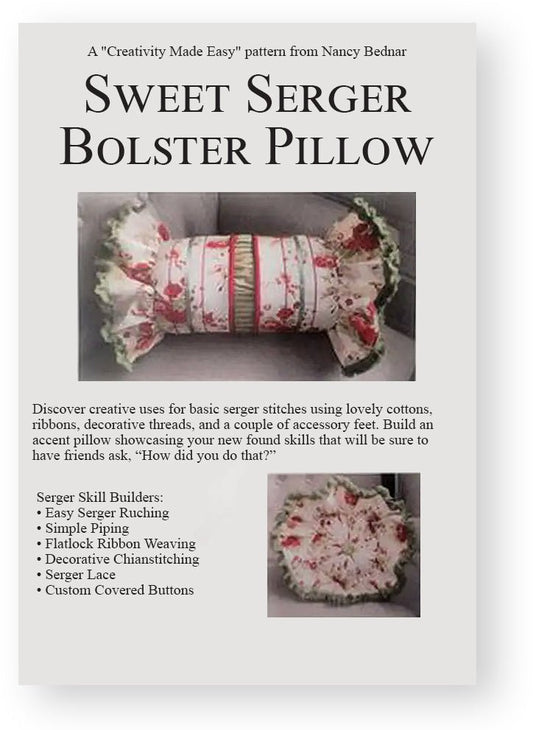 Sweet Serger Bolster Pillow Pattern