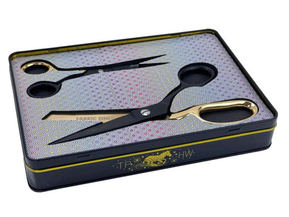 Tula Pink Limited Edition Black & Gold Scissor Tin