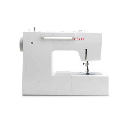 Back view of the Singer Prisma Heavy Duty sewing machine with the handwheel on the left