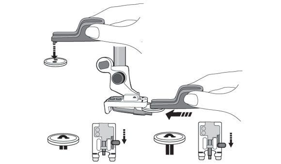 Husqvarna Viking – Button Foot With Button Placement Tool - Sewing Bee