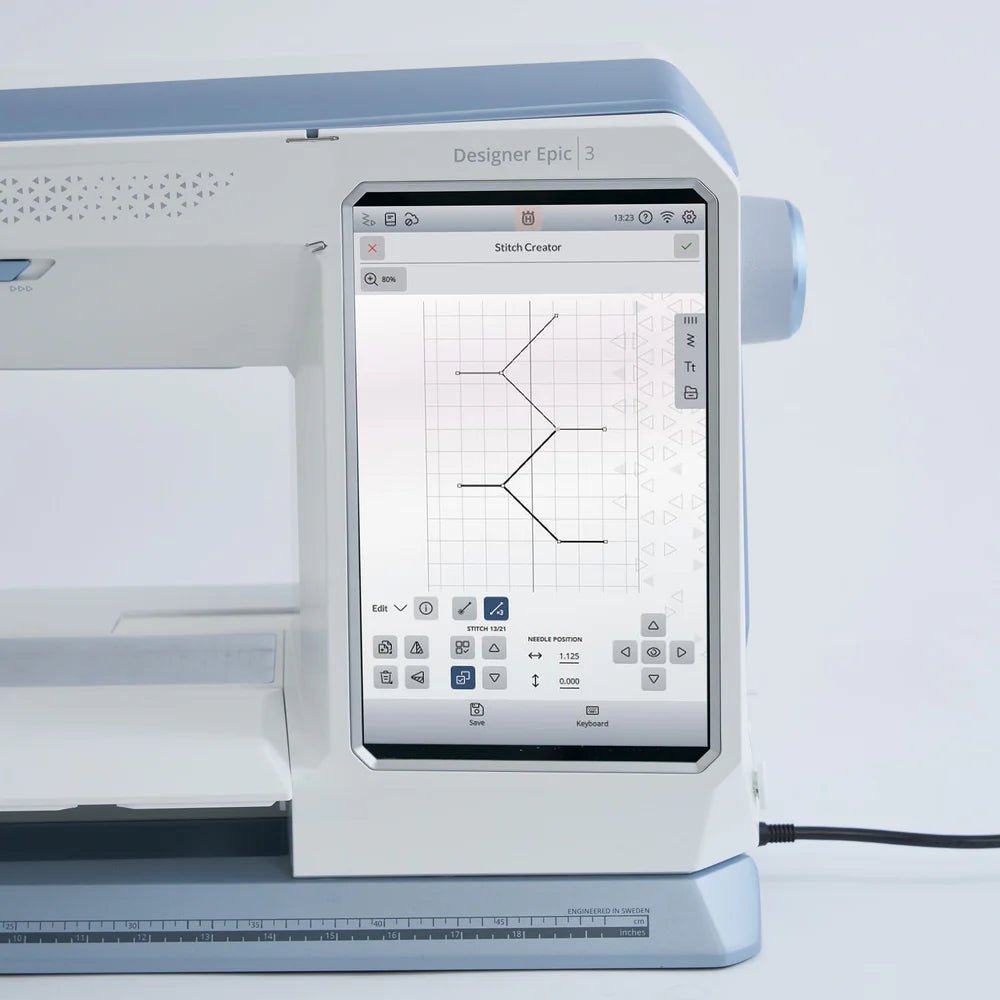 Viking Designer Epic 3 Nordic Frost Sewing and Embroidery Machine