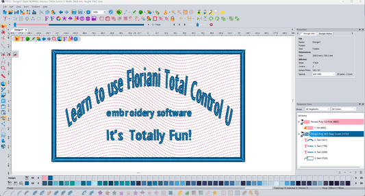 VIRTUAL: Floriani Total Control U Intermediate to Advanced Digitizing Class