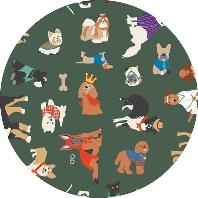 Yard Dogs Laminated Cotton, 1 Yard