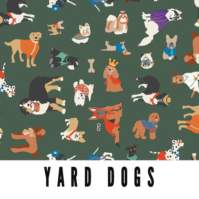 Yard Dogs Laminated Cotton 1/2 yard