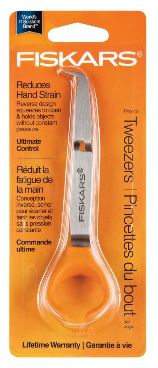  Fiskar Fingertip Tweezers - Orange, Fiskar Fingertip Tweezers - Orange