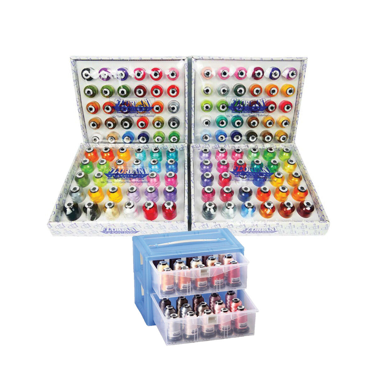 Complete Spring, Summer, Fall, and Winter Thread Collection,Floriani Spring, Summer, Fall, and Winter Complete Thread Collection with FREE Thread Storage Boxes