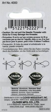 Clover Needle Threader in Package,Clover Needle Threader in Package- Back