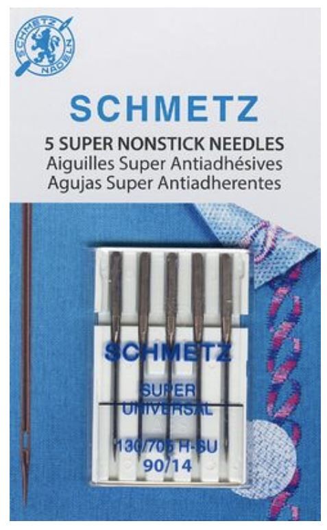 Schmetz Super Nonstick Needles Carded 5-Pack-90/14