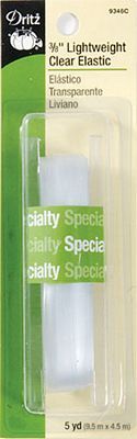 Dritz Lightweight Clear Elastic 3/8in x 5yds