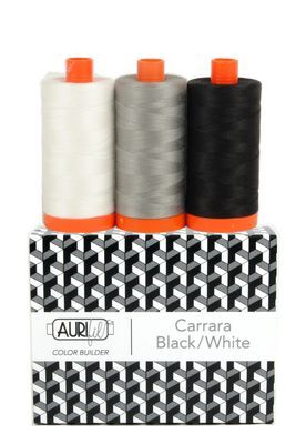 Aurifil Color Builder Thread Set-Carrara Black White