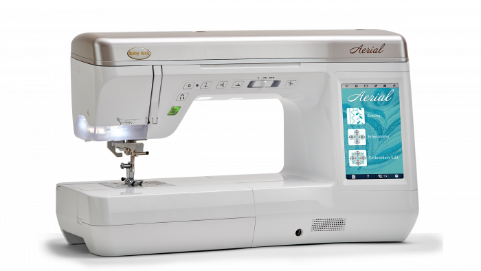 Baby Lock Aerial Sewing and Embroidery Machine,Baby Lock Aerial  with Embroidery Unit Attached,Baby Lock Aerial Sewing and Embroidery Machine,Baby Lock Aerial Sewing and Embroidery Machine,Baby Lock Aerial Sewing and Embroidery Machine,The Baby Lock Aerial Sewing and Embroidery Machine has a Large Workspace,Baby Lock Aerial