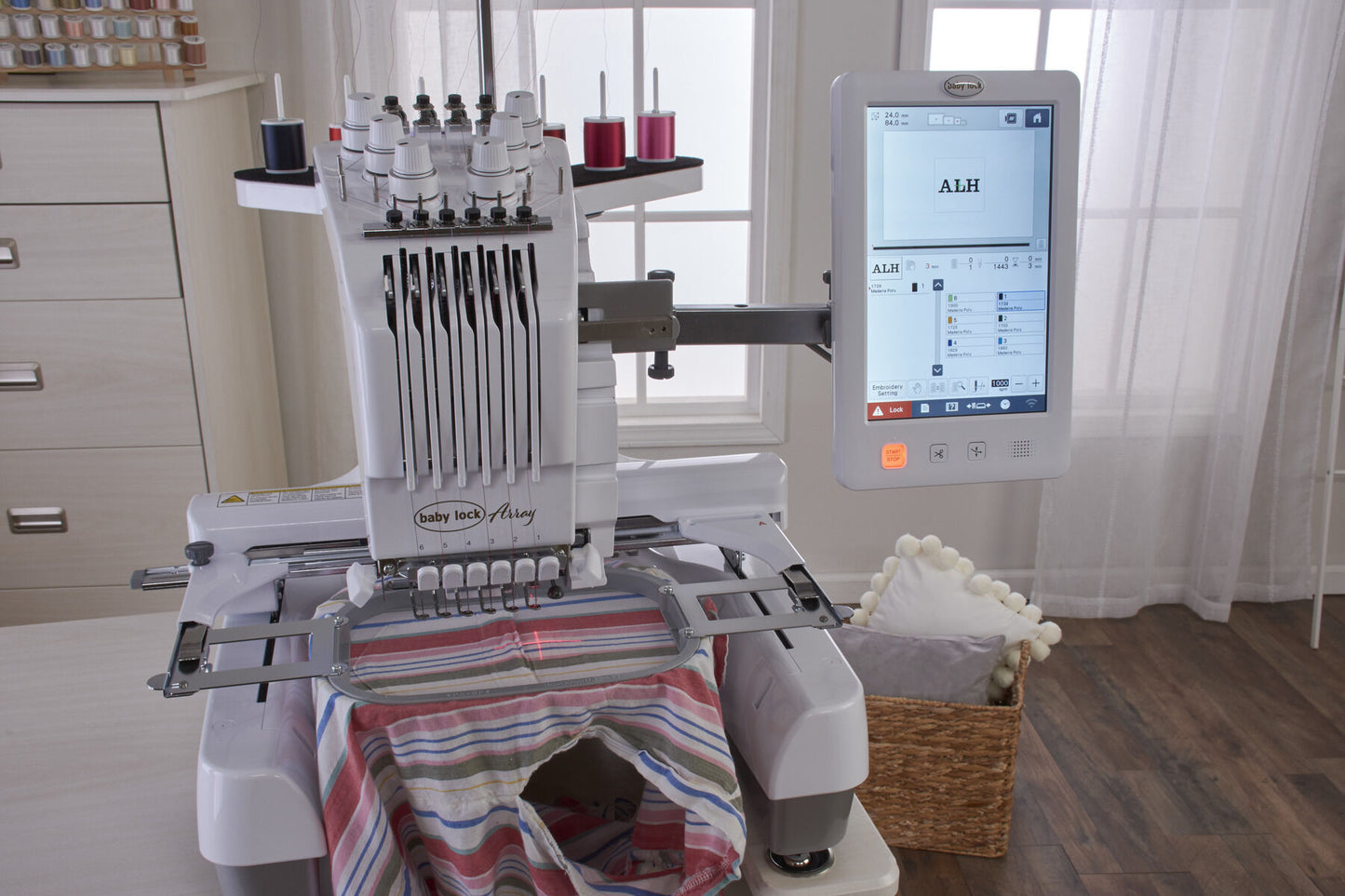 Baby Lock Array 6 Multi Needle Commercial Embroidery Machine with $1,199.90  Free Bonus Kit