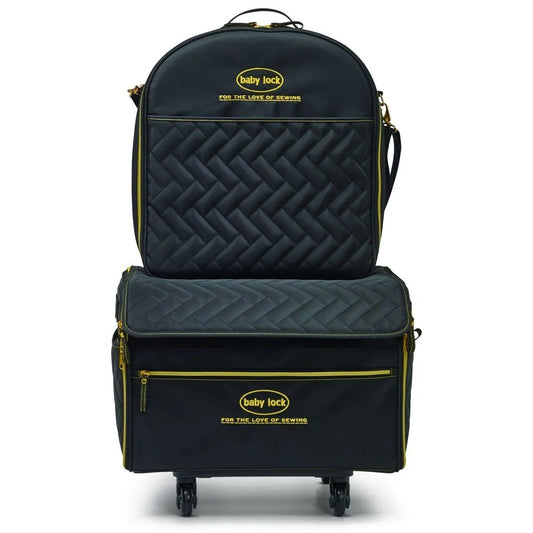 Baby Lock Large Quilted Black Trolley With Embroidery Arm Case