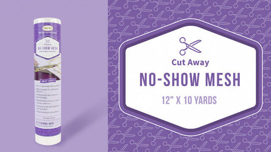 Baby Lock No Show Mesh Cut-Away Medium Stabilizer In White 12" X 10 Yards