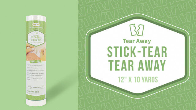 Baby Lock Stick-Tear Tear Away Stabilizer 12" X 10 Yards
