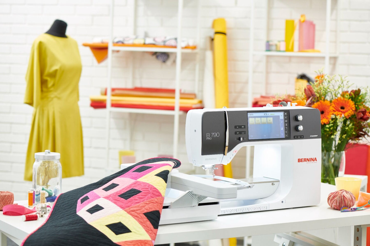 Bernina 790 Pro Sewing, Quilting, & Embroidery Machine with FREE Gifts (23GWP.790 + 107410.70.00 + 106681.70.00)