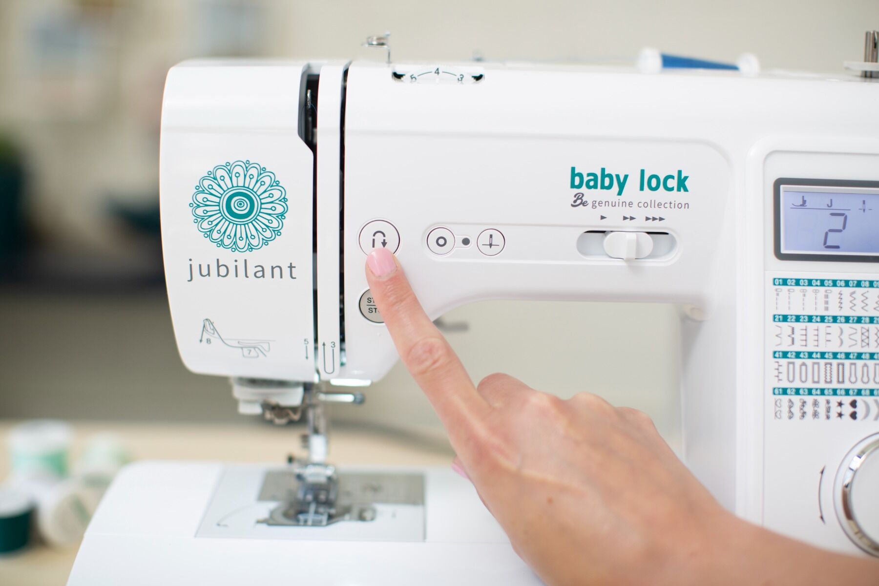 Baby Lock Jubilant Computerized Sewing Machine from the Genuine Collection - with FREE Gifts (BA-LOK60D + 804BLTK20)