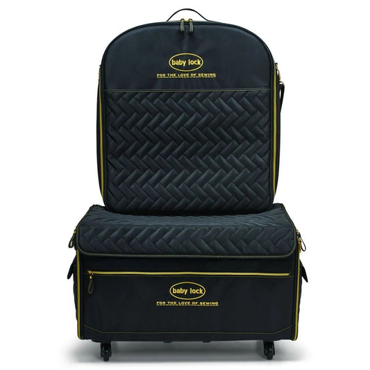 Baby Lock XL Quilted Black Trolley With Embroidery Arm Case
